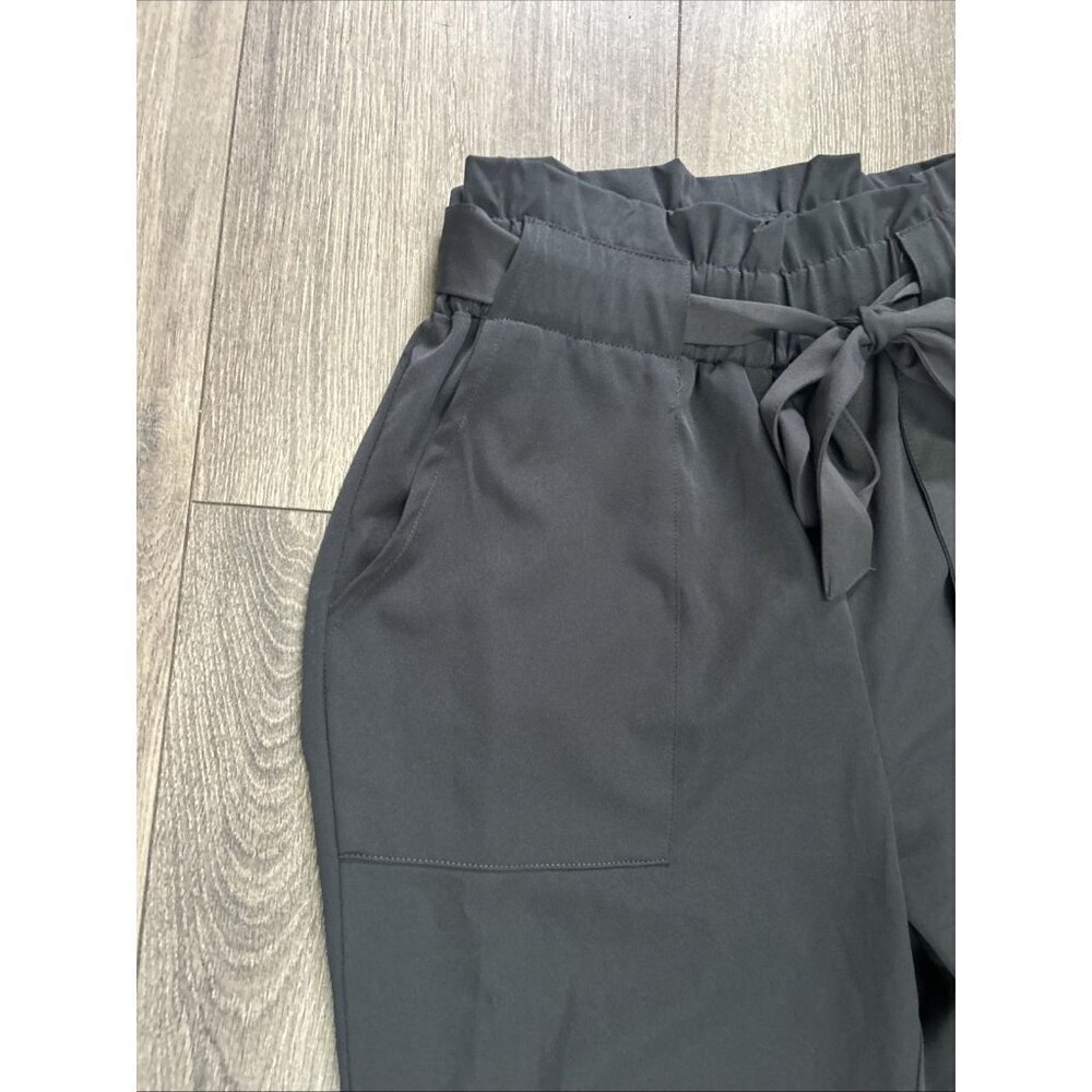 Streetwear Society Paperbag Pants Women Large Black Pull On Elastic Waist Casual - Picture 4 of 5